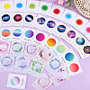 8 Bags 4 Styles Multi-Color Paper Wax Seal Stamp Illustrated Card for Wax Seal Coin AJEW-CP0007-63-4