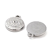 Non-Tarnish 304 Stainless Steel Pendant Rhinestone Settings STAS-P364-03P-2