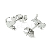 Non-Tarnish Cute Little Animal Theme 304 Stainless Steel Stud Earrings EJEW-B041-02D-P-2