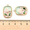 304 Stainless Steel Enamel Pendants STAS-B084-13G-01-3