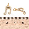 Rack Plating Brass Micro Pave Clear Cubic Zirconia Pendants KK-G507-02G-3