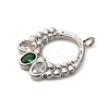 Brass Micro Pave Cubic Zirconia Pendants KK-P308-77P-2