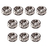 Brass Rhinestone Spacer Beads RB-YW0001-04D-01B-1