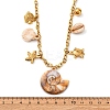 304 Stainless Steel Starfish Fish Shell Shape Pendant Necklaces for Women NJEW-F347-01A-5