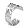 304 Stainless Steel Textured Cuff Bangles for Women BJEW-Z077-02P-1