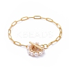 Brass Paperclip Chain Bracelets BJEW-JB05271-1