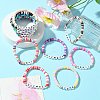 12 Months Polymer Clay & Acrylic Beaded Stretch Bracelet Sets for Women BJEW-SW00142-3