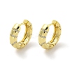 Brass Micro Pave Cubic Zirconia Hoop Earring EJEW-C088-11G-1