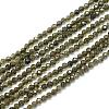 Natural Golden Sheen Obsidian Beads Strands G-S152-04-3mm-1