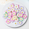 Plumeria Flower Opaque Resin Cabochons CRES-BM0001-01B-7