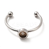 Non-Tarnish 304 Stainless Steel Cuff Ring Findings LS-X-STAS-E044-04P-1