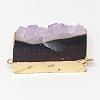 Natural Druzy Amethyst Links connectors G-G895-12G-3
