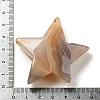 Natural Cherry Blossom Agate Carved Healing Star Figurines PW-WG47898-01-3