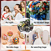 Square Paper Gift Tote Bags with Plastic Visible Window ABAG-WH0051-10B-7