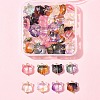 50Pcs Glass Pendants PALLOY-FS00030-7