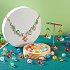  20Pcs 10 Colors Transparent Glass Beads LAMP-TA0001-08-7