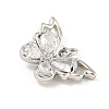 Brass Micro Pave Clear Cubic Zirconia Pendants KK-Z057-07P-2
