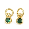 Brass Pave Cubic Zirconia Charms CU-CBA3D67-13G-03-1