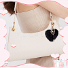 Fibre Heart Pom Pom Ball Keychain KEYC-WH0027-126C-5