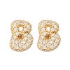 Brass Micro Pave Cubic Zirconia Stud Earrings EJEW-Z091-04G-B-2