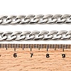 6MM 304 Stainless Steel Cuban Link Chain Necklaces for Women Men NJEW-B134-01C-P-5