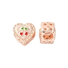 Rack Plating Alloy Enamel European Beads PALLOY-S189-51RG-1