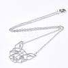 201 Stainless Steel Puppy Pendant Necklaces NJEW-T009-JN046-1-40-2