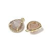Natural Peach Moonstone Faceted Teardrop Pendants G-U028-02G-01-2