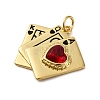 Brass Micro Pave Cubic Zirconia Pendants KK-P308-80G-2