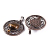 Natural Tiger Eye Pendants G-Q158-03-09-2