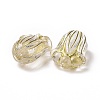 Plating Acrylic Beads X-OACR-E014-12-3