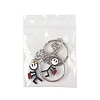 2Pcs 304 Stainless Steel Enamel Keychain KEYC-FS00034-02-4
