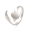 Non-Tarnish 304 Stainless Steel Open Cuff Rings RJEW-Q808-02C-P-1