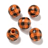 Printed Wood European Beads WOOD-G022-13B-1