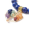 5Pcs 5 Style Natural & Synthetic Mixed Gemstone Stretch Bracelets Set BJEW-JB08747-7