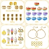 DIY Ice Cream Alloy Enamel & Rondelle Resin European Style Bracelet Making Kits DIY-FS0007-25-2