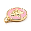 Brass Enamel Pendants KK-G416-38G-01-3