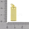 Brass Micro Pave Clear Cubic Zirconia Pendants KK-P266-06G-M-3