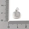 Rack Plating Brass Micro Pave CLear Cubic Zirconia Charms KK-E110-14P-J-3