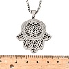 201 Stainless Steel Hollow Religion Hamsa Hand Pendant Necklaces LS-NJEW-M086-01P-3