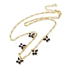 Brass Micro Pave Cubic Zirconia Butterfly Pendant Necklaces NJEW-B157-23G-4