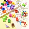 52Pcs 26 Styles Opaque Acrylic European Beads OACR-YW0004-13-2