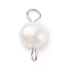 Natural Freshwater Pearl Connector Charms PALLOY-JF01404-03-2