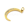 304 Stainless Steel Micro Pave Cubic Zirconia Pendants LS-STAS-Z096-01G-03-2