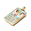 Tarot 304 Stainless Steel Enamel Pendants STAS-M119-07H-G-3
