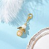 Luminous Acrylic & Handmade Glass Seed Beaded Pendants Decorations HJEW-MZ00379-02-1