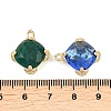 Brass Micro Pave Clear Cubic Zirconia Pendants KK-H257-10G-3