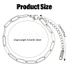 10Pcs 2 Colors 304 Stainless Steel Paperclip Chain Bracelets BJEW-YW00013-01-3