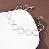 304 Stainless Steel Ring Link Chain Bracelets BJEW-P373-02D-P-3
