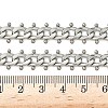 304 Stainless Steel Ball Tassel Cuban Link Chain Necklaces NJEW-K249-22P-5